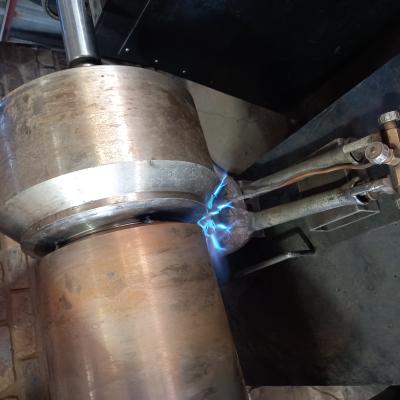Excavator Barrel Clevis Preheat To Be Welded